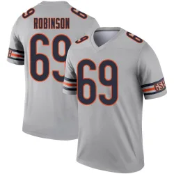 Men's Jereme Robinson Chicago Bears No.69 Legend Inverted Silver Jersey