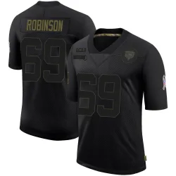 Men's Jereme Robinson Chicago Bears No.69 Limited 2020 Salute To Service Jersey - Black