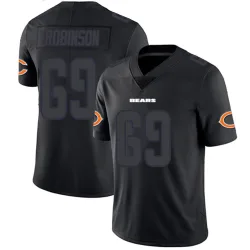 Men's Jereme Robinson Chicago Bears No.69 Limited Jersey - Black Impact