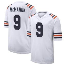 Men's Jim McMahon Chicago Bears No.9 Game Alternate Classic Jersey - White