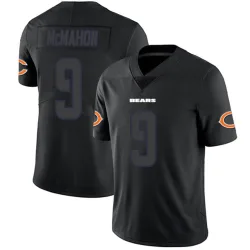 Men's Jim McMahon Chicago Bears No.9 Limited Jersey - Black Impact