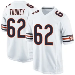 Men's Joe Thuney Chicago Bears No.62 Game Jersey - White