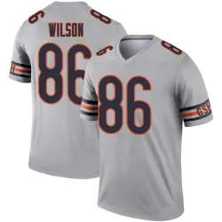 Men's Joel Wilson Chicago Bears No.86 Legend Inverted Silver Jersey