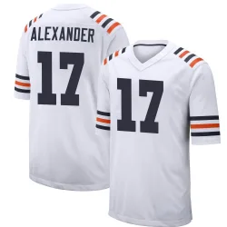 Men's Jon Alexander Chicago Bears No.17 Game Alternate Classic Jersey - White