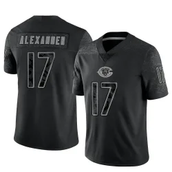 Men's Jon Alexander Chicago Bears No.17 Limited Reflective Jersey - Black