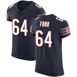 Men's Jonathan Ford Chicago Bears No.64 Elite Team Color Vapor Untouchable Jersey - Navy