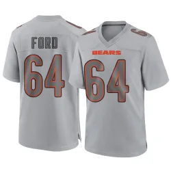 Men's Jonathan Ford Chicago Bears No.64 Game Atmosphere Fashion Jersey - Gray