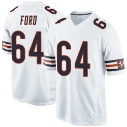 Men's Jonathan Ford Chicago Bears No.64 Game Jersey - White