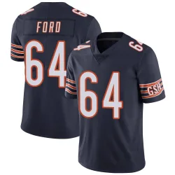 Men's Jonathan Ford Chicago Bears No.64 Limited Team Color Vapor Untouchable Jersey - Navy