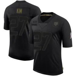 Men's Jonathan Kim Chicago Bears No.27 Limited 2020 Salute To Service Jersey - Black