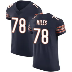 Men's Joshua Miles Chicago Bears No.78 Elite Team Color Vapor Untouchable Jersey - Navy