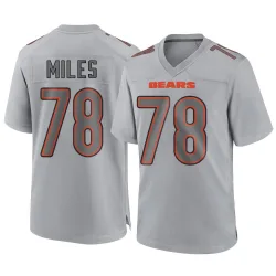 Men's Joshua Miles Chicago Bears No.78 Game Atmosphere Fashion Jersey - Gray