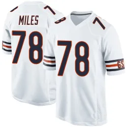 Men's Joshua Miles Chicago Bears No.78 Game Jersey - White