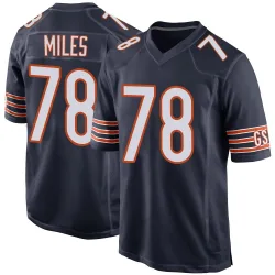 Men's Joshua Miles Chicago Bears No.78 Game Team Color Jersey - Navy