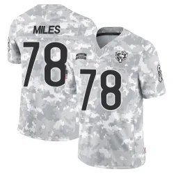 Men's Joshua Miles Chicago Bears No.78 Limited 2024 Salute to Service Jersey - Arctic Camo