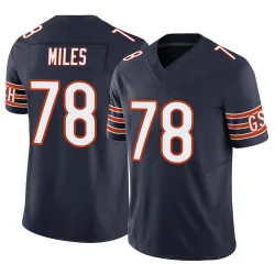 Men's Joshua Miles Chicago Bears No.78 Limited Vapor F.U.S.E. Jersey - Navy