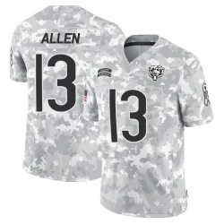 Men's Keenan Allen Chicago Bears No.13 Limited 2024 Salute to Service Jersey - Arctic Camo