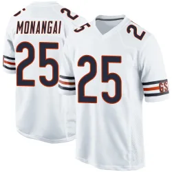 Men's Kyle Monangai Chicago Bears No.25 Game Jersey - White