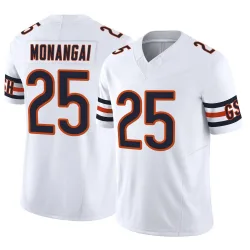Men's Kyle Monangai Chicago Bears No.25 Limited Vapor F.U.S.E. Jersey - White