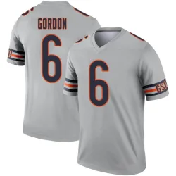 Men's Kyler Gordon Chicago Bears No.6 Legend Inverted Silver Jersey