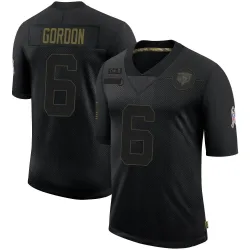 Men's Kyler Gordon Chicago Bears No.6 Limited 2020 Salute To Service Jersey - Black