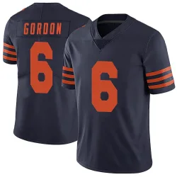 Men's Kyler Gordon Chicago Bears No.6 Limited Alternate Vapor Untouchable Jersey - Navy Blue