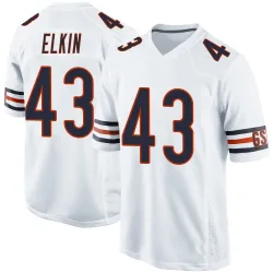 Men's Luke Elkin Chicago Bears No.43 Game Jersey - White