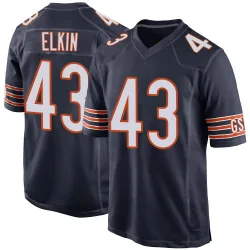Men's Luke Elkin Chicago Bears No.43 Game Team Color Jersey - Navy
