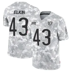 Men's Luke Elkin Chicago Bears No.43 Limited 2024 Salute to Service Jersey - Arctic Camo