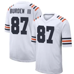 Men's Luther Burden III Chicago Bears No.87 Game Alternate Classic Jersey - White