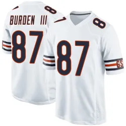 Men's Luther Burden III Chicago Bears No.87 Game Jersey - White