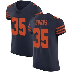 Men's Major Burns Chicago Bears No.35 Elite Alternate Vapor Untouchable Jersey - Navy Blue