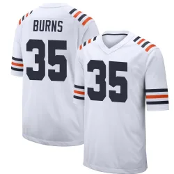 Men's Major Burns Chicago Bears No.35 Game Alternate Classic Jersey - White