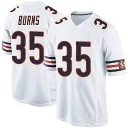 Men's Major Burns Chicago Bears No.35 Game Jersey - White