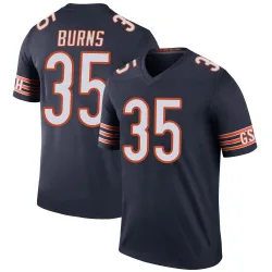Men's Major Burns Chicago Bears No.35 Legend Color Rush Jersey - Navy