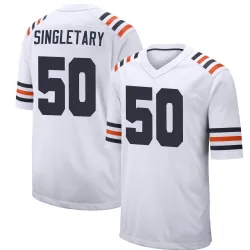 Men's Mike Singletary Chicago Bears No.50 Game Alternate Classic Jersey - White