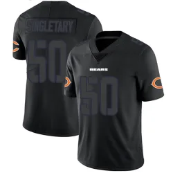 Men's Mike Singletary Chicago Bears No.50 Limited Jersey - Black Impact