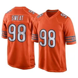 Men's Montez Sweat Chicago Bears No.98 Game Alternate Jersey - Orange