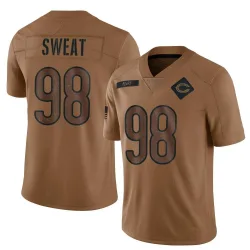 Men's Montez Sweat Chicago Bears No.98 Limited 2023 Salute To Service Jersey - Brown