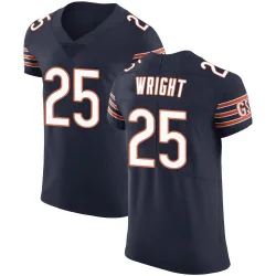 Men's Nahshon Wright Chicago Bears No.25 Elite Team Color Vapor Untouchable Jersey - Navy