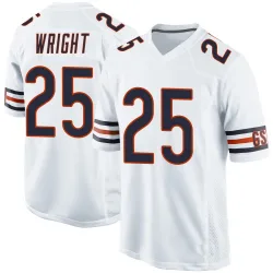 Men's Nahshon Wright Chicago Bears No.25 Game Jersey - White