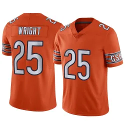 Men's Nahshon Wright Chicago Bears No.25 Limited Alternate Vapor Jersey - Orange