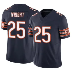 Men's Nahshon Wright Chicago Bears No.25 Limited Vapor F.U.S.E. Jersey - Navy