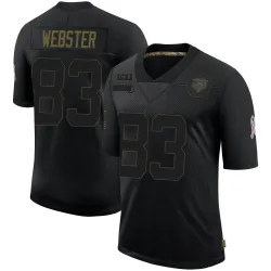 Men's Nsimba Webster Chicago Bears No.83 Limited 2020 Salute To Service Jersey - Black