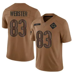 Men's Nsimba Webster Chicago Bears No.83 Limited 2023 Salute To Service Jersey - Brown