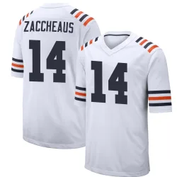 Men's Olamide Zaccheaus Chicago Bears No.14 Game Alternate Classic Jersey - White