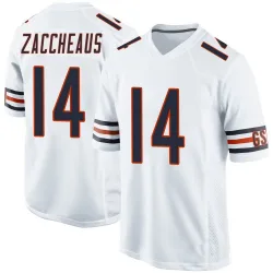 Men's Olamide Zaccheaus Chicago Bears No.14 Game Jersey - White