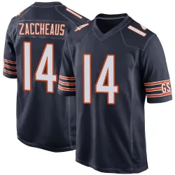Men's Olamide Zaccheaus Chicago Bears No.14 Game Team Color Jersey - Navy