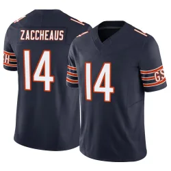 Men's Olamide Zaccheaus Chicago Bears No.14 Limited Vapor F.U.S.E. Jersey - Navy