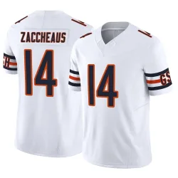 Men's Olamide Zaccheaus Chicago Bears No.14 Limited Vapor F.U.S.E. Jersey - White